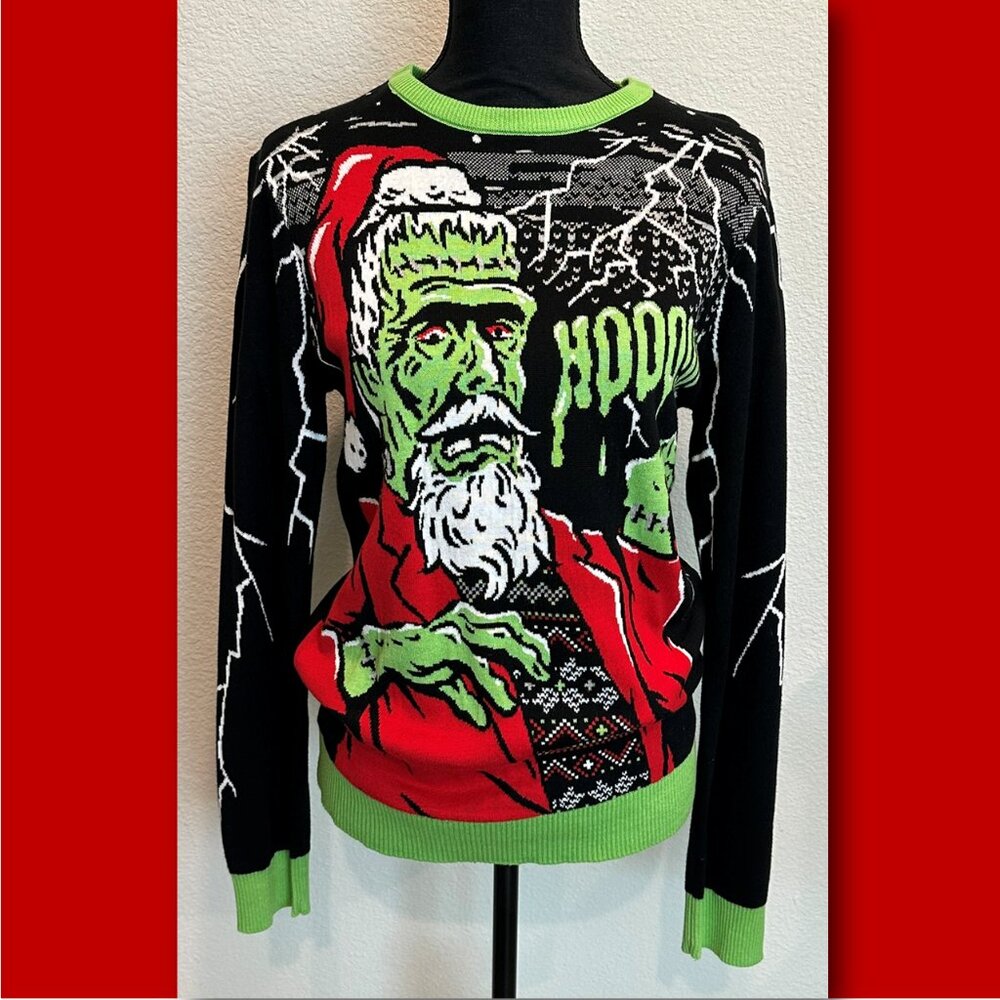 Franken Santa | Ugly Christmas Sweater For Men & Women | Unisex Sizing SZ Small
